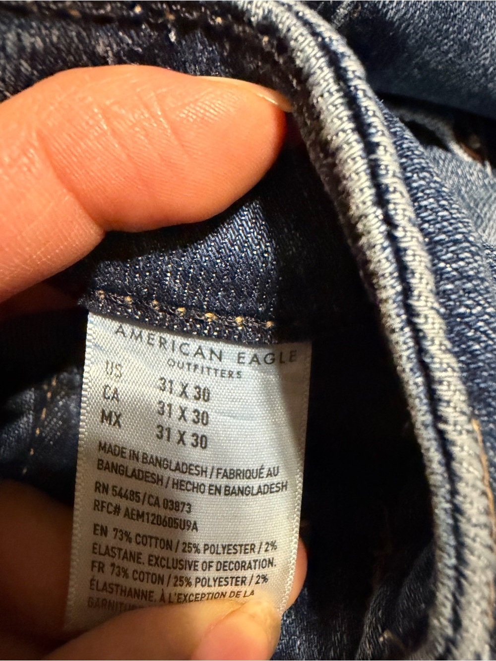 5 pair of American Eagle Outfitters jeans4 are size 31✖️30 & 1 black is 32✖️30 - Picture 4 of 10